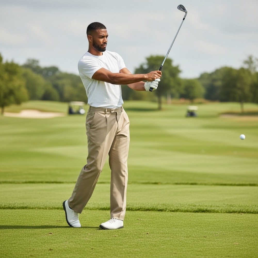 FootJoy Mens Khaki Pleated Performance Golf Pants 40x32 Stretch FJ 1007680